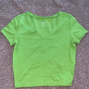 Green Cropped Short Sleeve Top — Wild Fable x Target